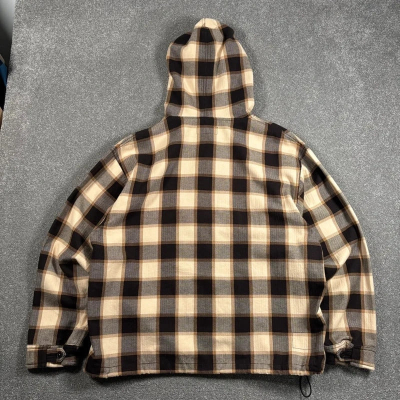 Universal Works Check Pullover Anorak Beige M