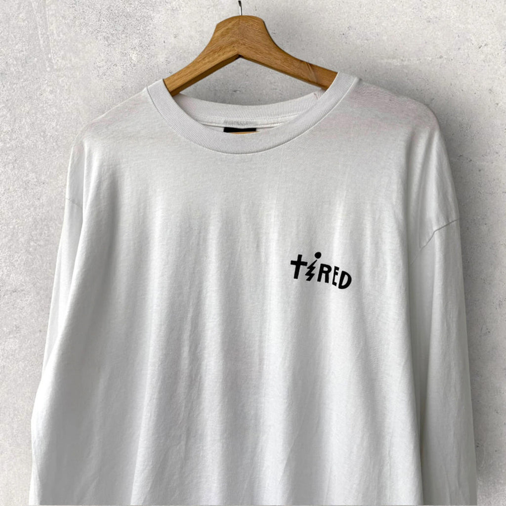 Tired By Parra Jolt L/S T Shirt White Size L