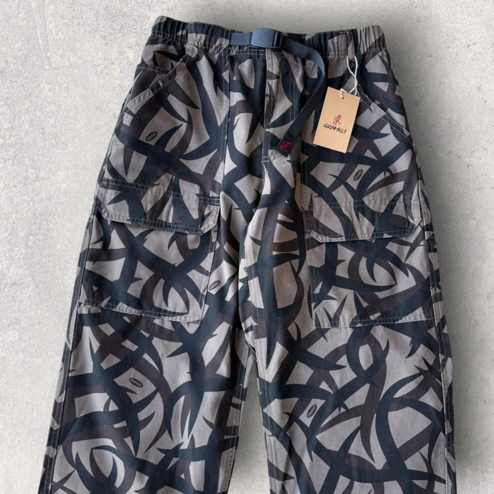Gramicci Tribal Terra Canvas EQT Pant Brown / Black M Gorpcore BNWT