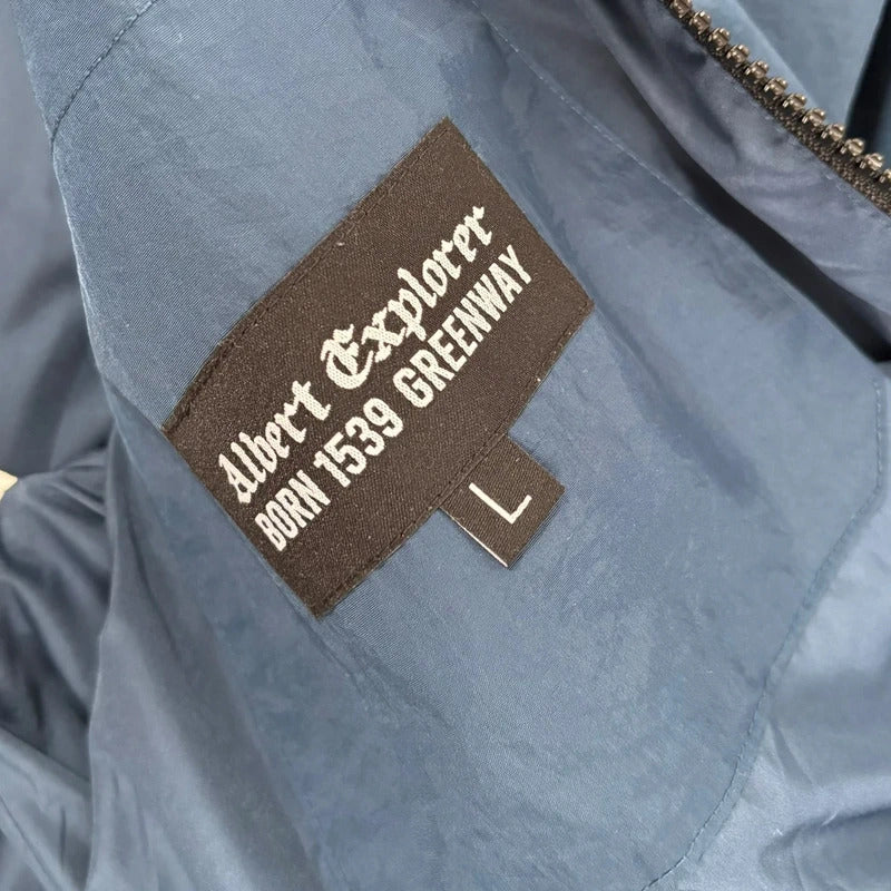 Uniform Bridge Cropped Sport Windbreaker Blue L