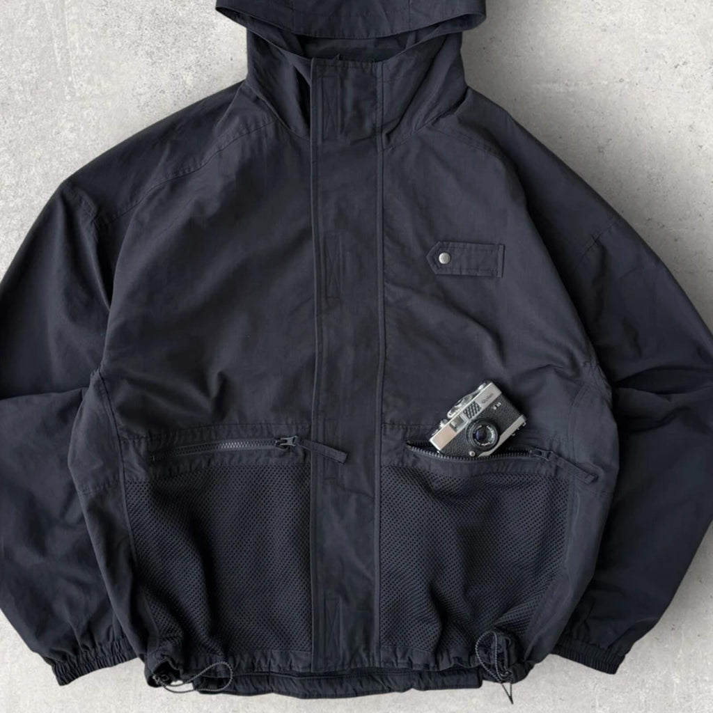 Uniform Bridge Boxy Technical Windbreaker Black L