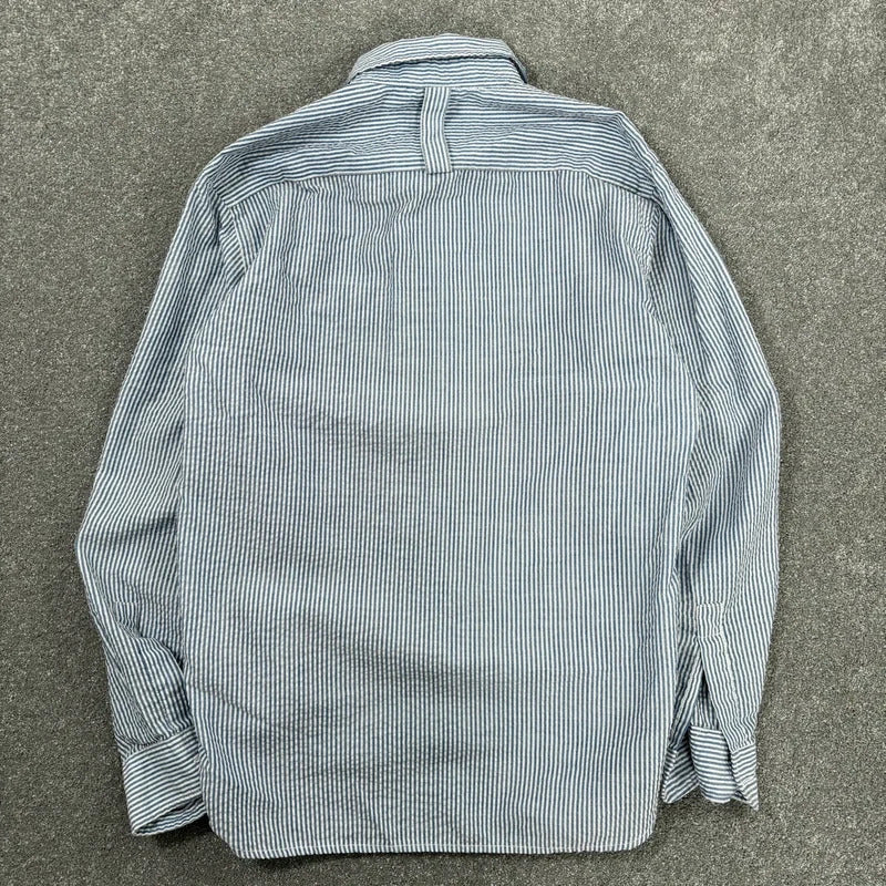 Frizmworks Seersucker Pullover Shirt Blue S