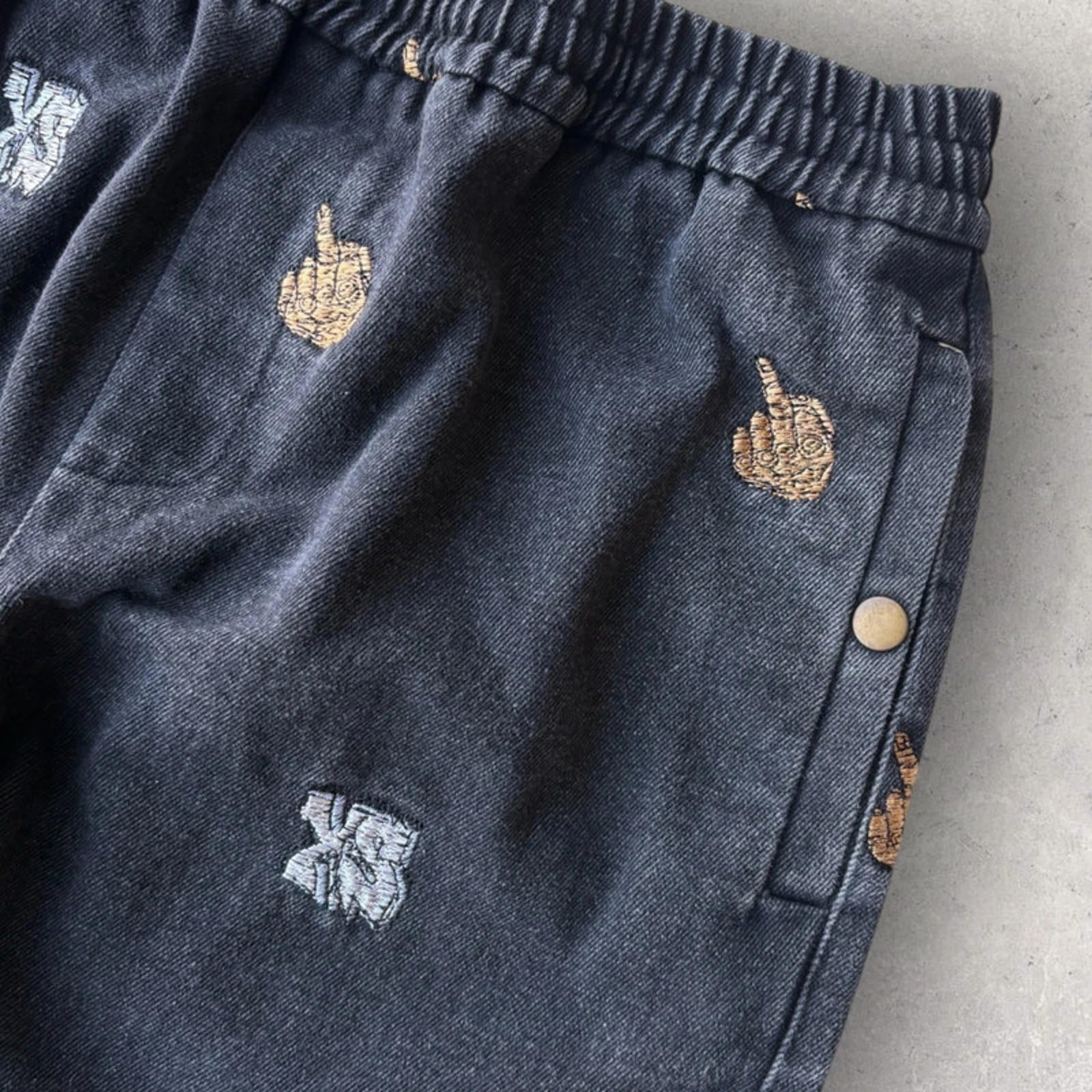 Yardsale Middle Finger Japan Exclusive Jeans Black Size M