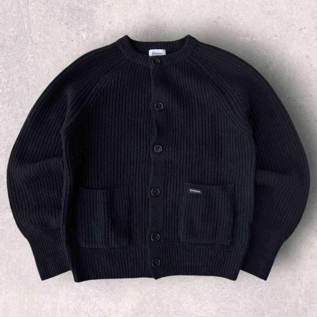 Covernat Wool Blend Button Cardigan Black M