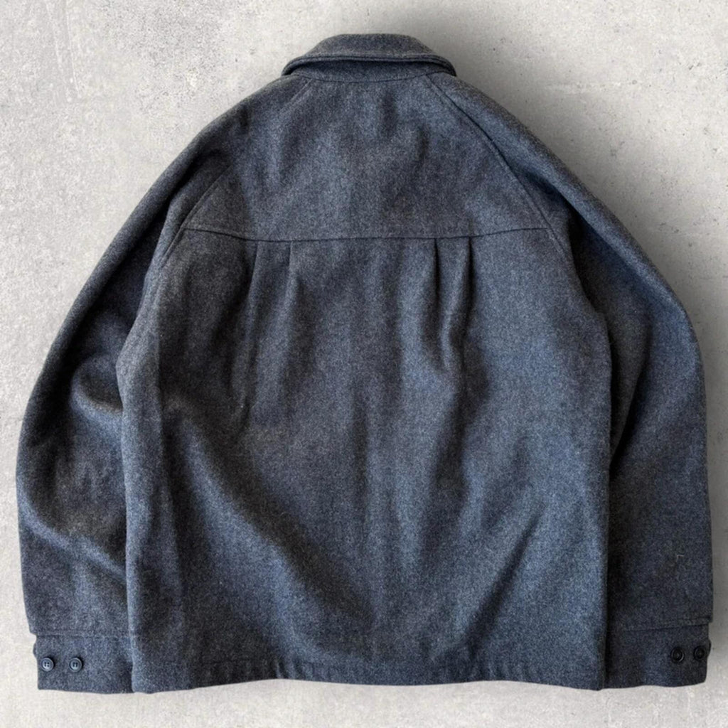 Uniform Bridge Cropped Wool Harrington Jacket M