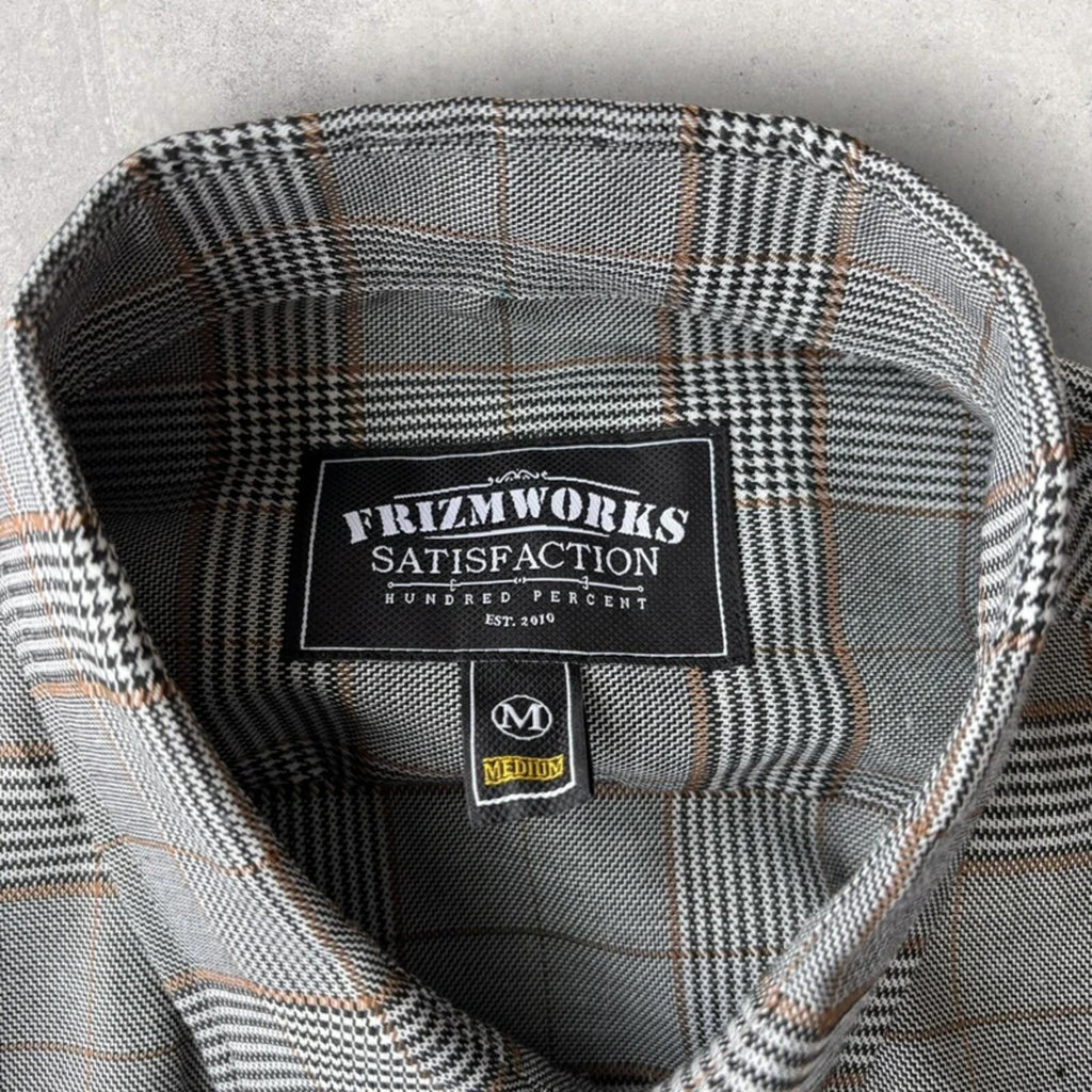Frizmworks Glen Check Relaxed Shirt Grey M