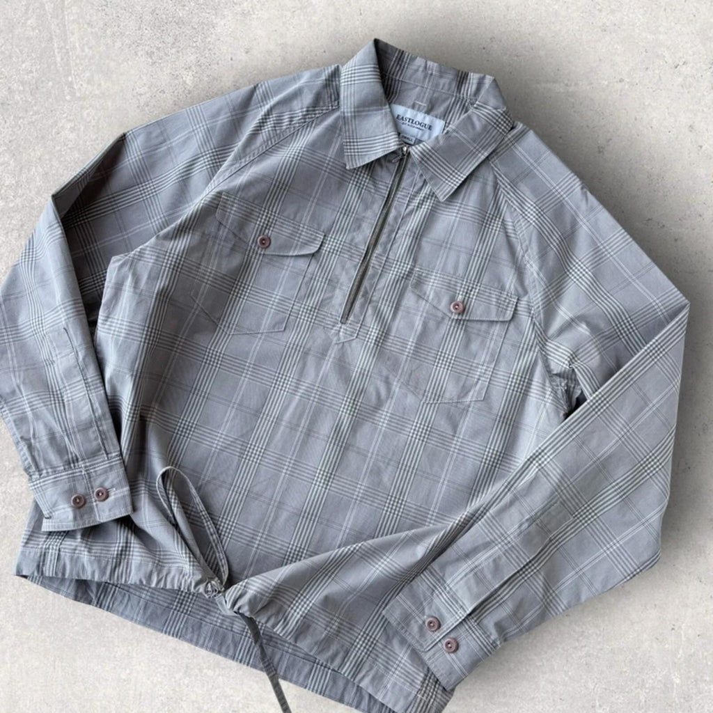 Eastlogue Check Zip Overshirt Grey S