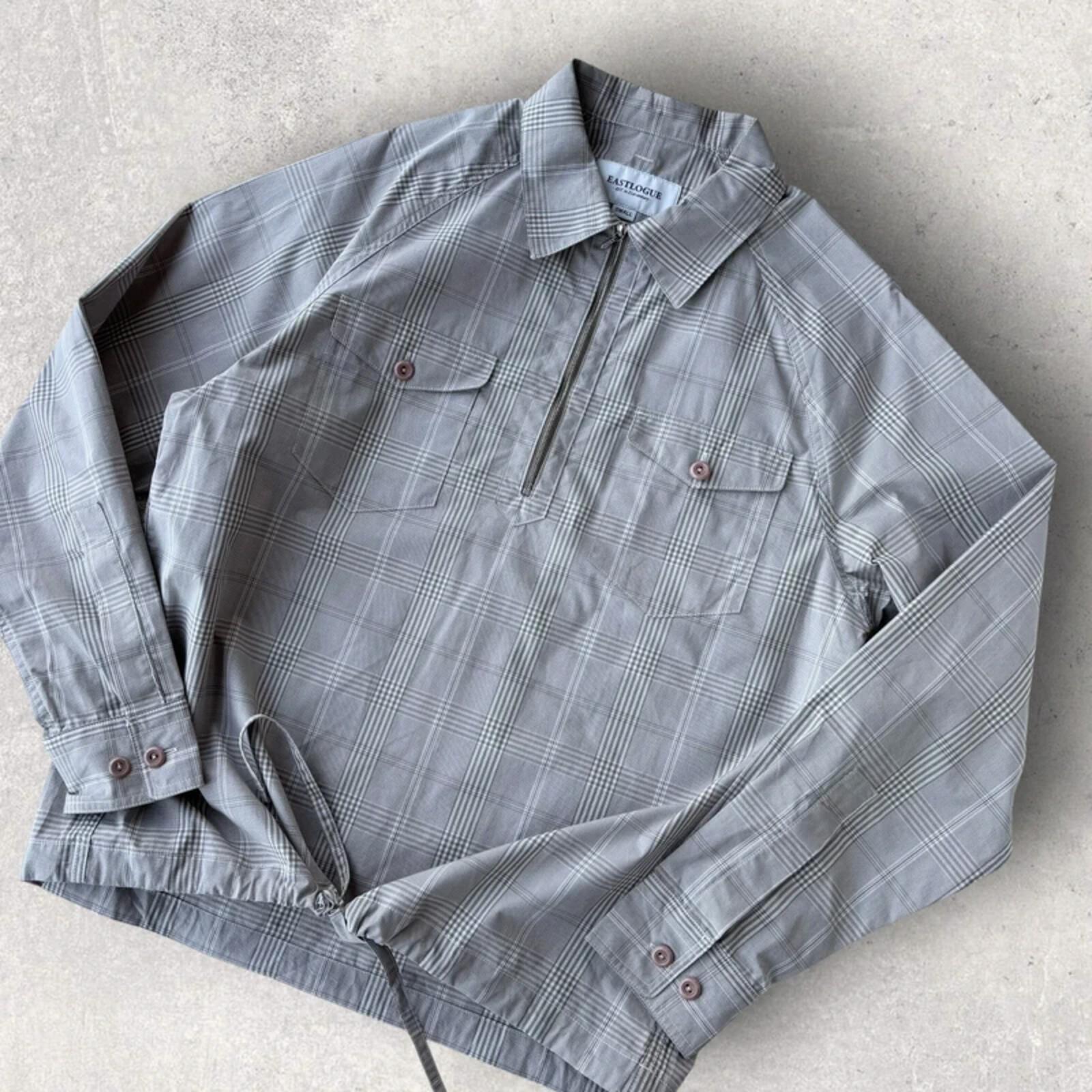Eastlogue Check Zip Overshirt Grey S