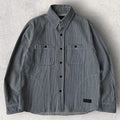 Uniform Bridge Hickory Stripe Chore Jacket Blue L