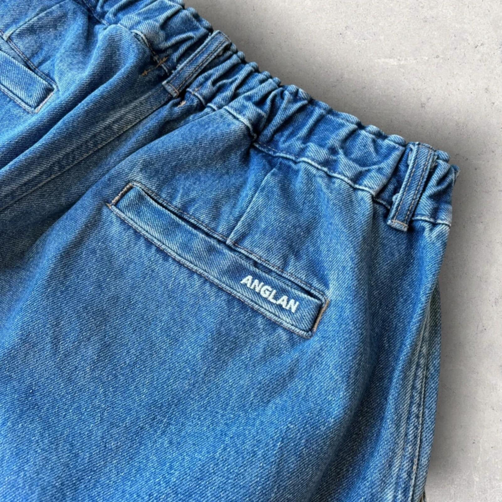 Anglan Denim Wide Balloon Pant Light Blue L