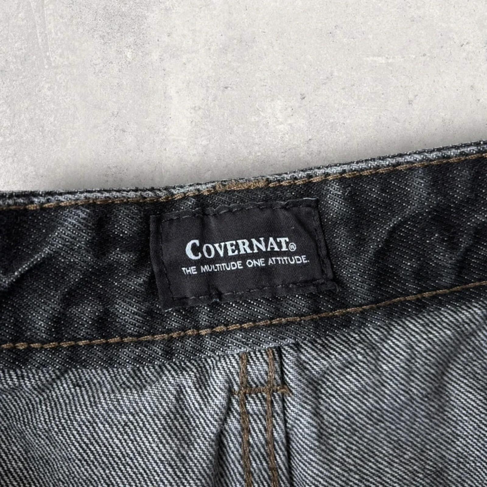 Covernat Korean Wide Baggy Jeans Black L