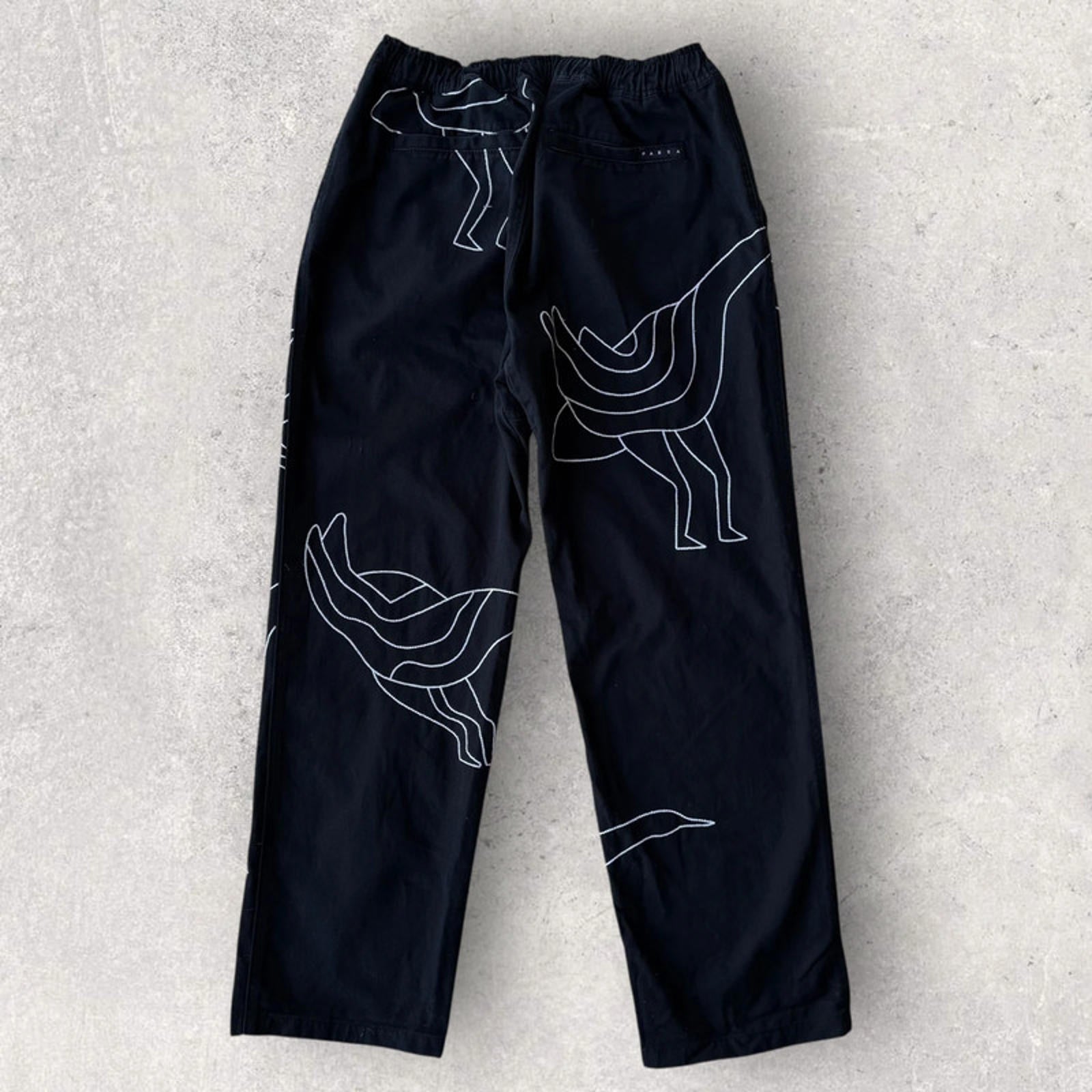 Parra Stitched Up Duck Pant Black Size L