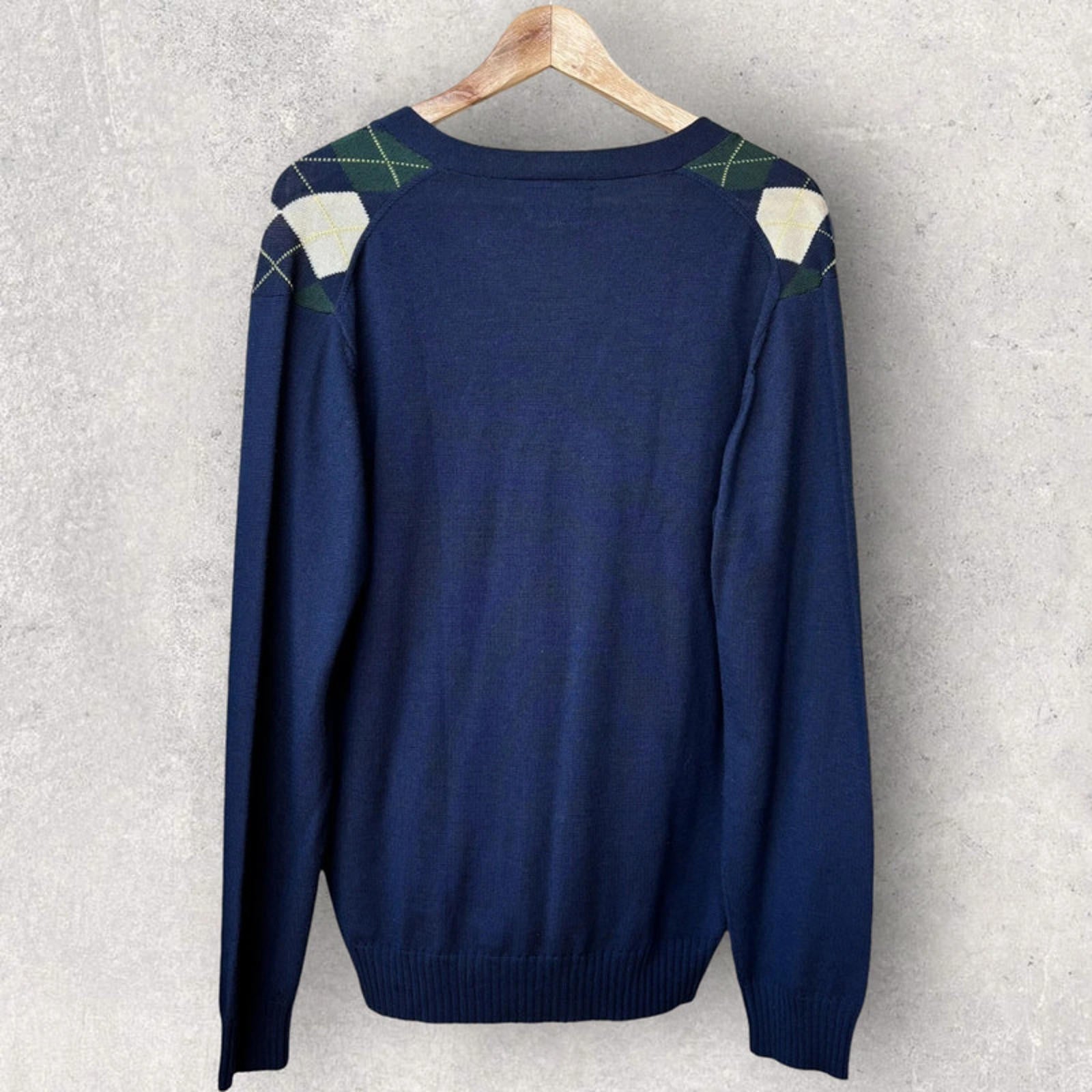 Beams Plus Golfer Knit Cardigan Navy Size M