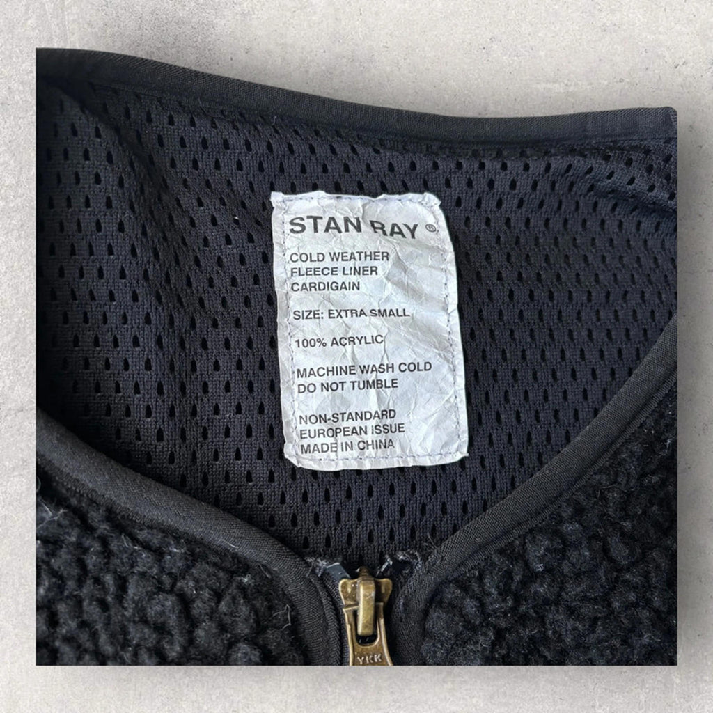 Stan Ray Fleece Liner Cardigan Black XS