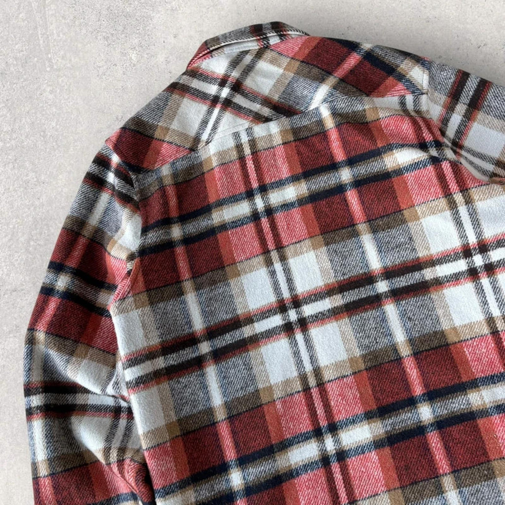 Butter Goods Zip Flannel Overshirt Red M