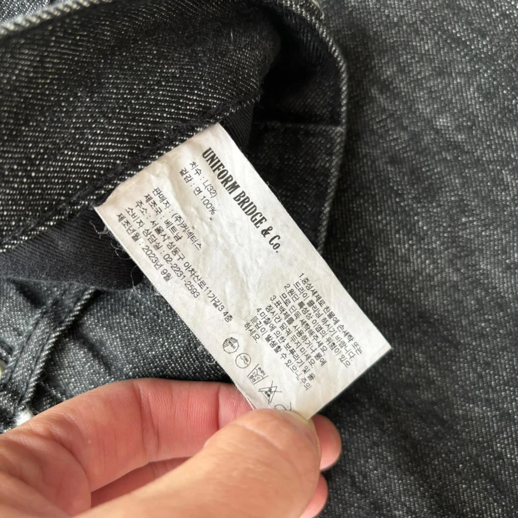 Uniform Bridge Straight Denim Jean Black W32