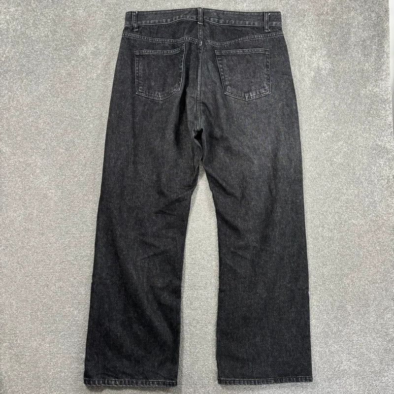 Uniform Bridge Wide Jean Washed Black W36
