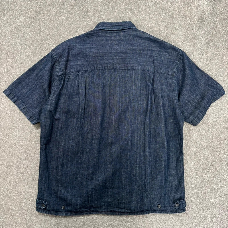 Frizmworks Linen Trucker Half Shirt Indigo XL