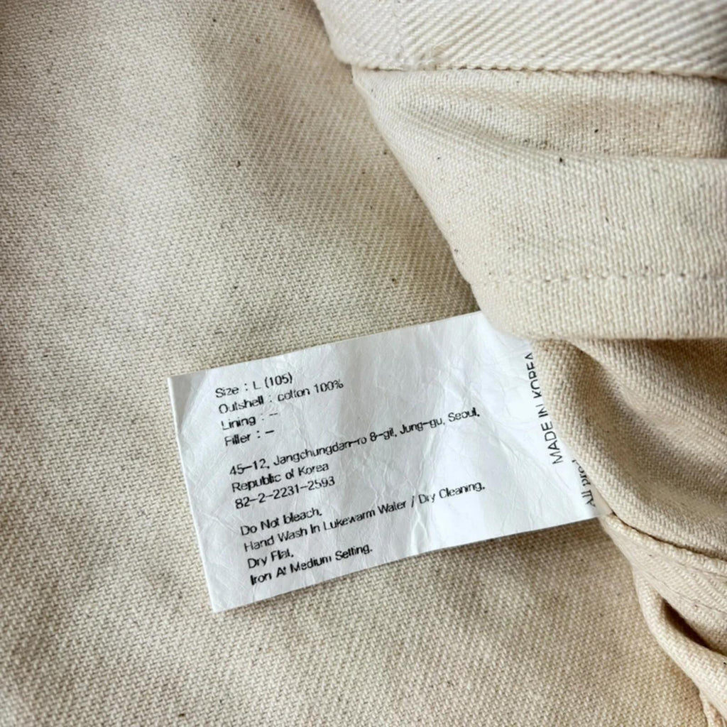 Uniform Bridge Cotton Utility Overshirt Ivory L