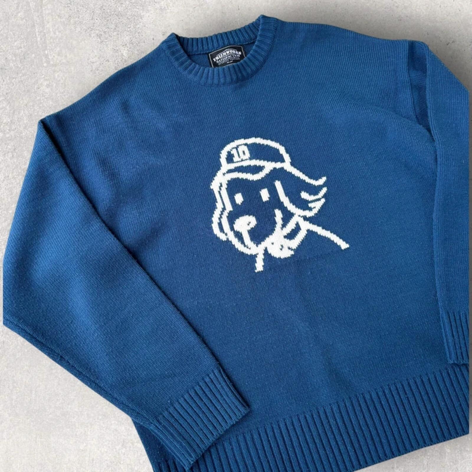 Frizmworks Pup Sketch Knit Blue XL