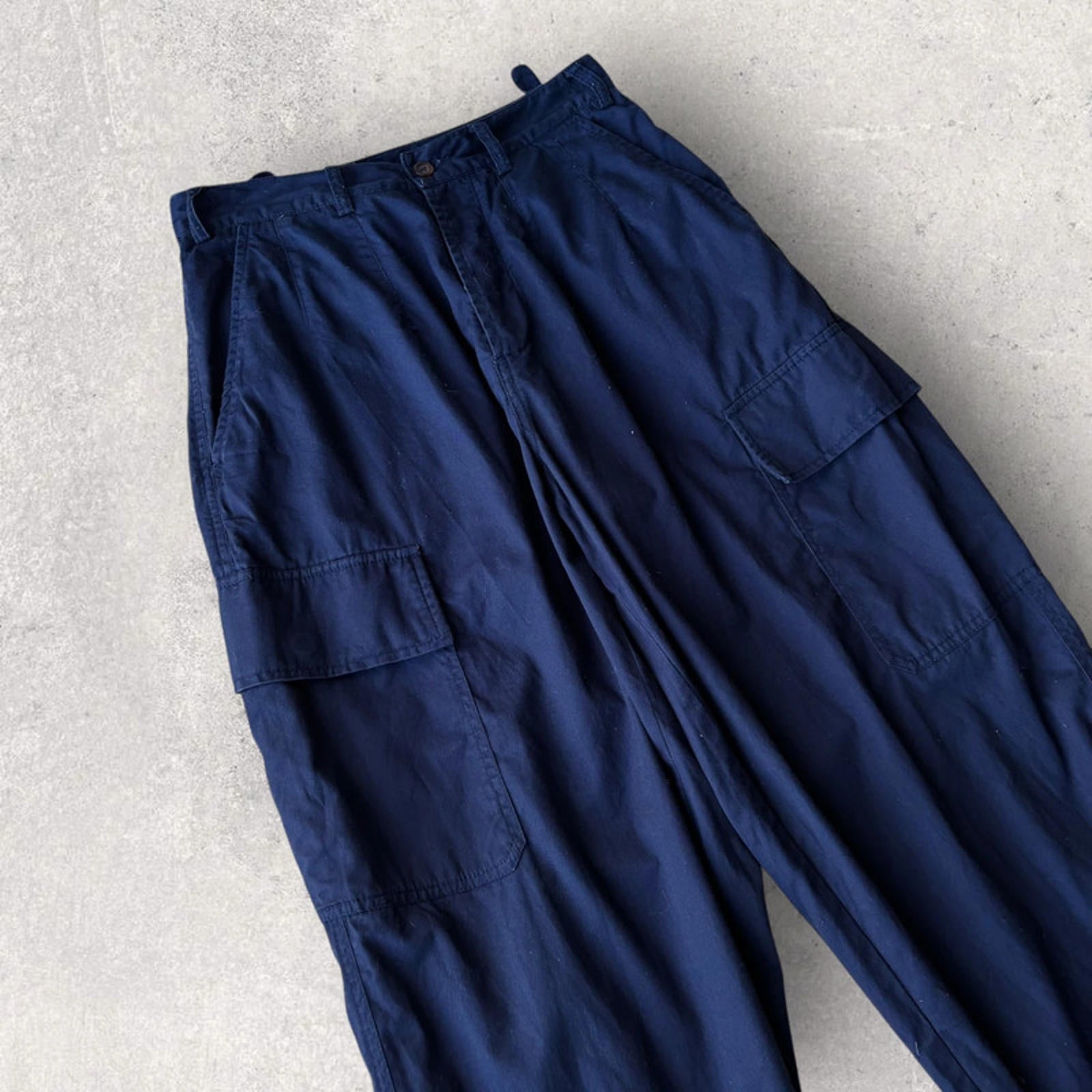 Universal Works Cotton Cargo Wide Trouser Navy W28