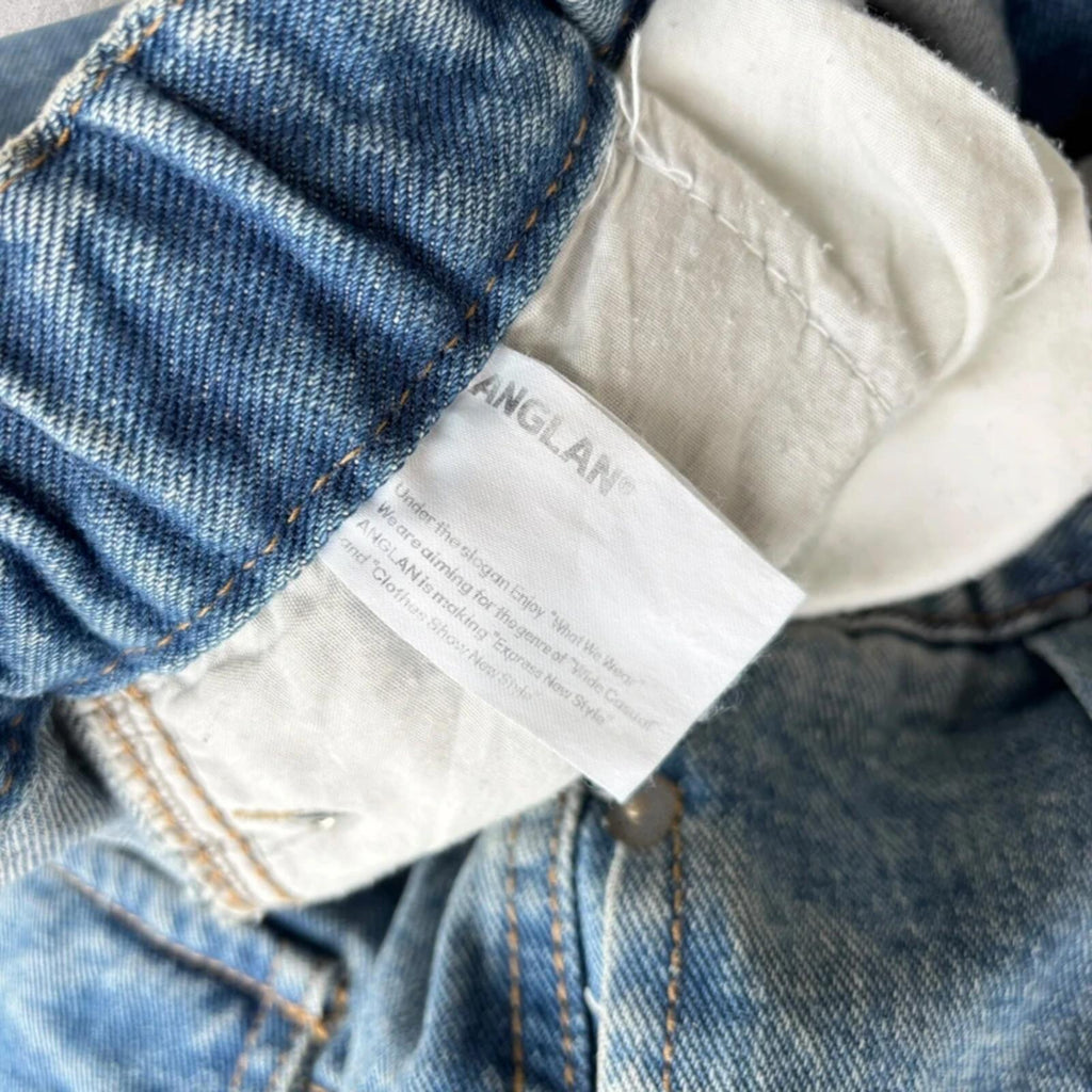 Anglan Ultra Baggy Wide Jean Light Blue L