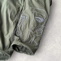 Maharishi Embroidered Indian Reflective Track Pant – Olive – XL