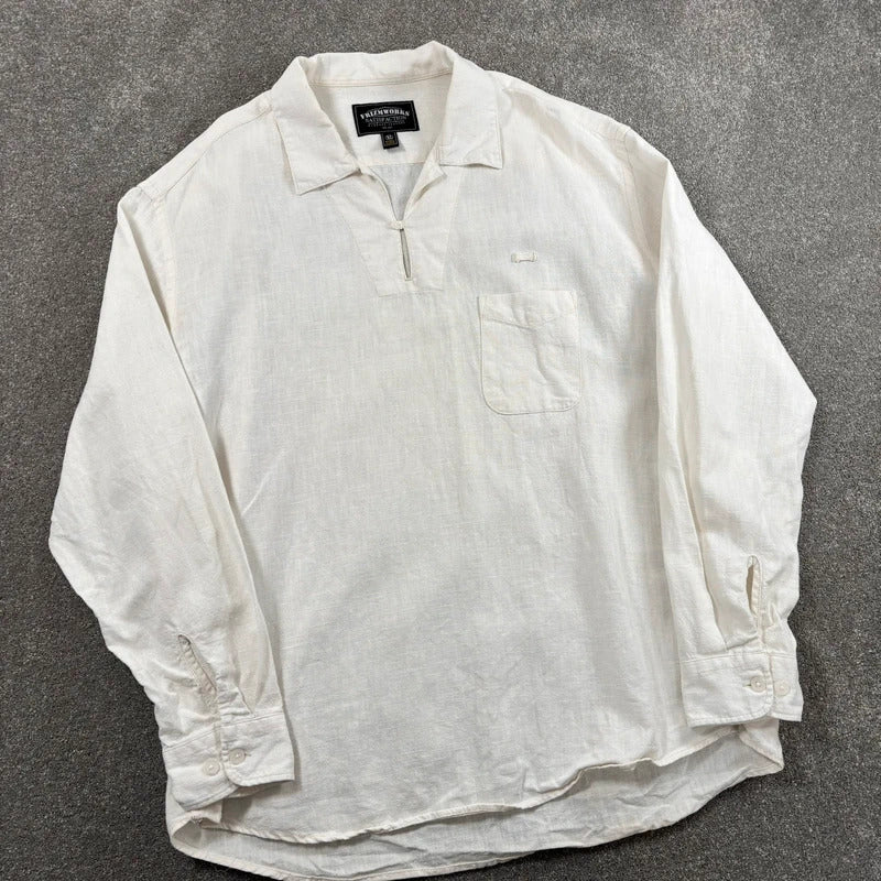 Frizmworks Linen Pullover Shirt Oatmeal XL