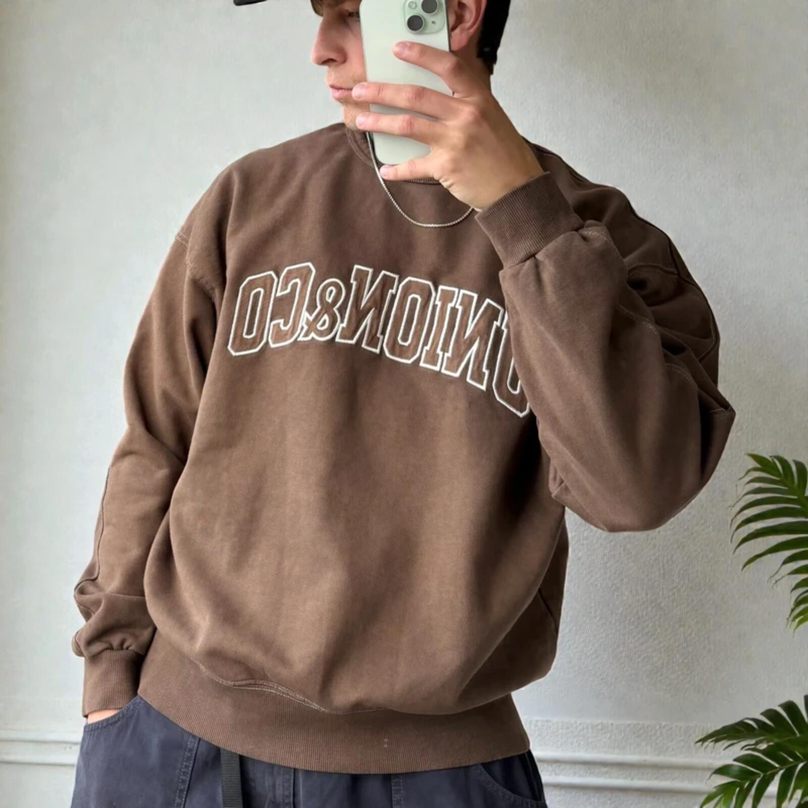 Frizmworks Graphic Boxy Sweatshirt Brown L