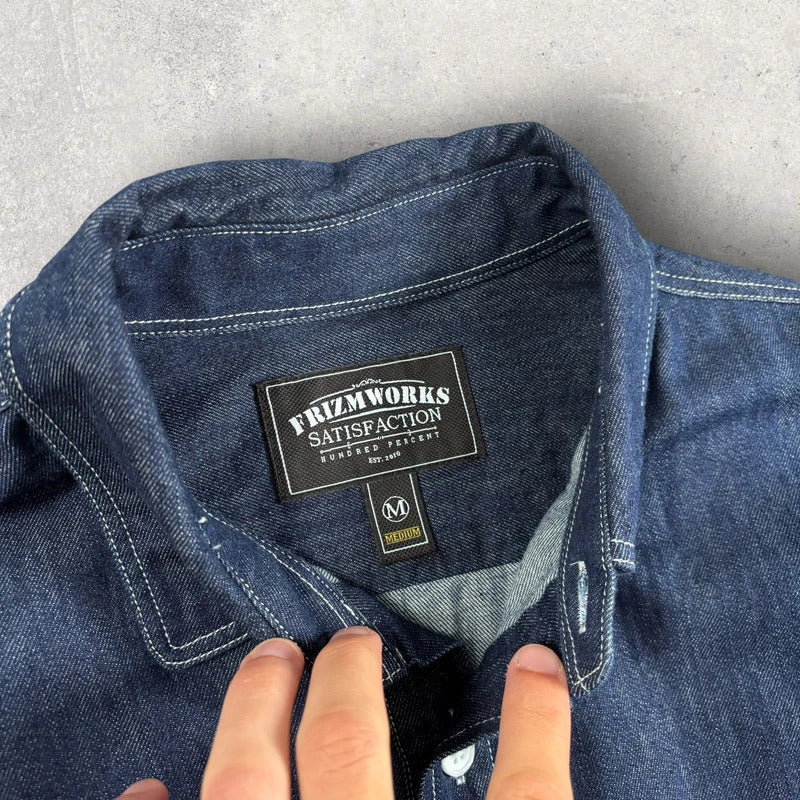 Frizmworks Denim Pullover Shirt Indigo M