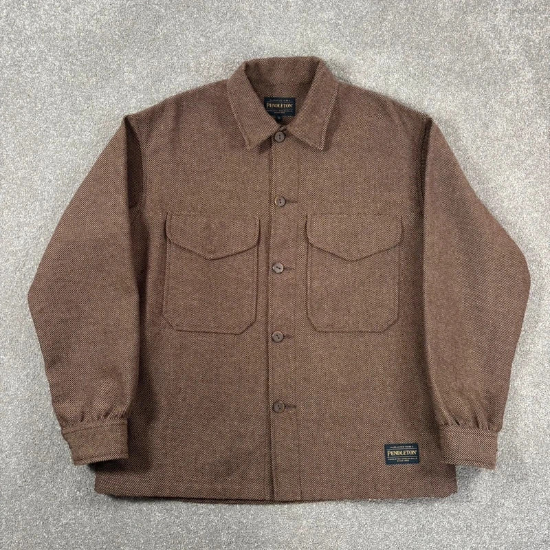 Pendleton Wool Twill Overshirt Brown M