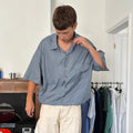 Anglan Nylon Adjustable Shirt Blue L