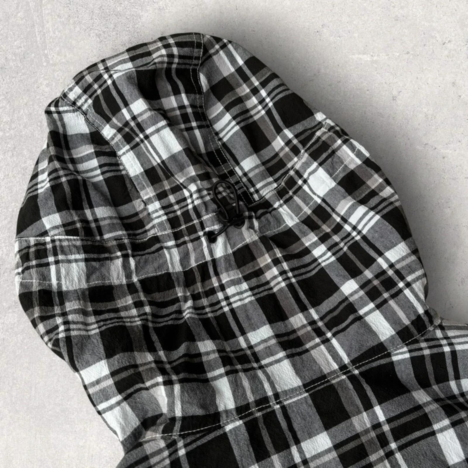 CAYL Light Cotton Plaid Pullover Hoodie Black M ·