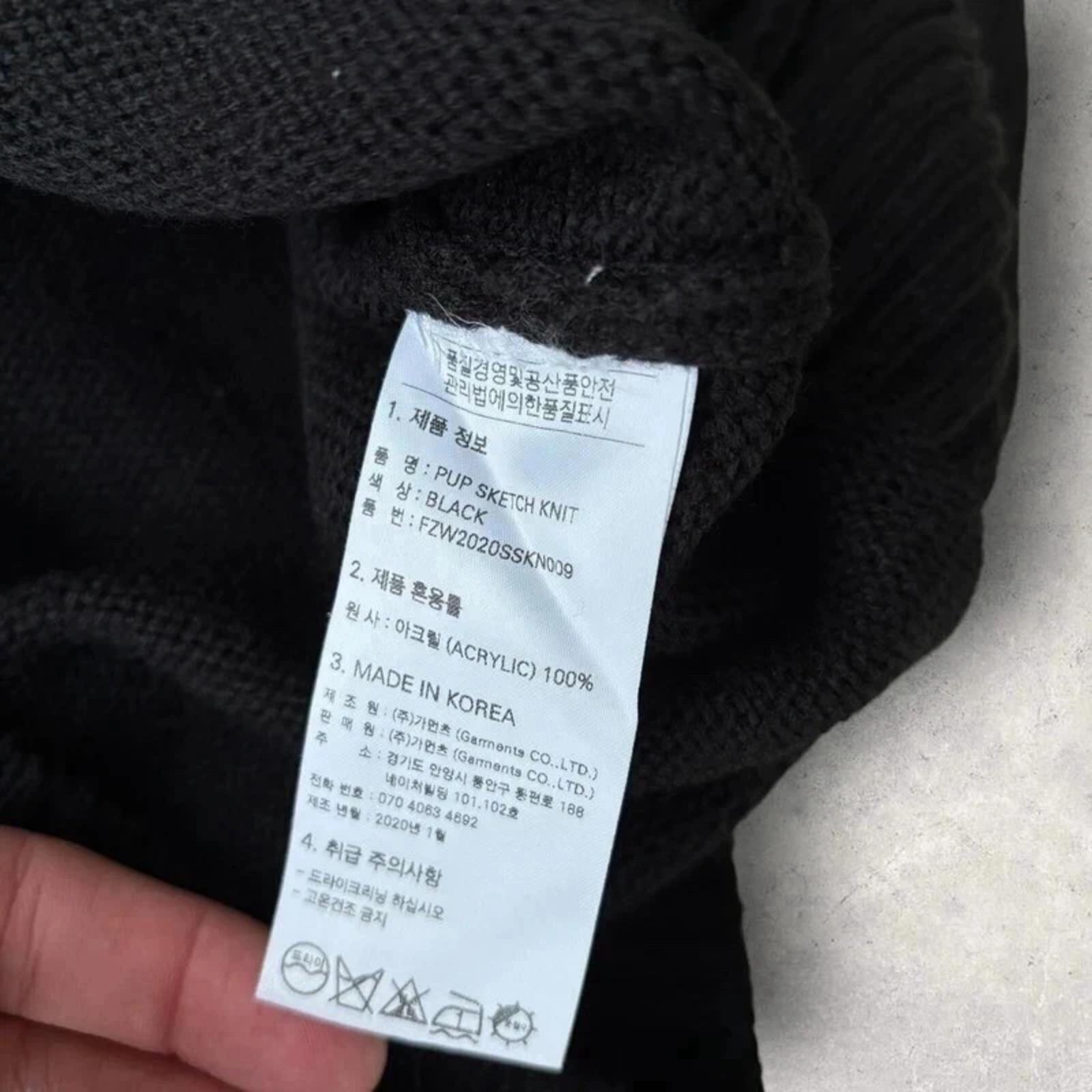 Frizmworks Pup Sketch Knit Black XL