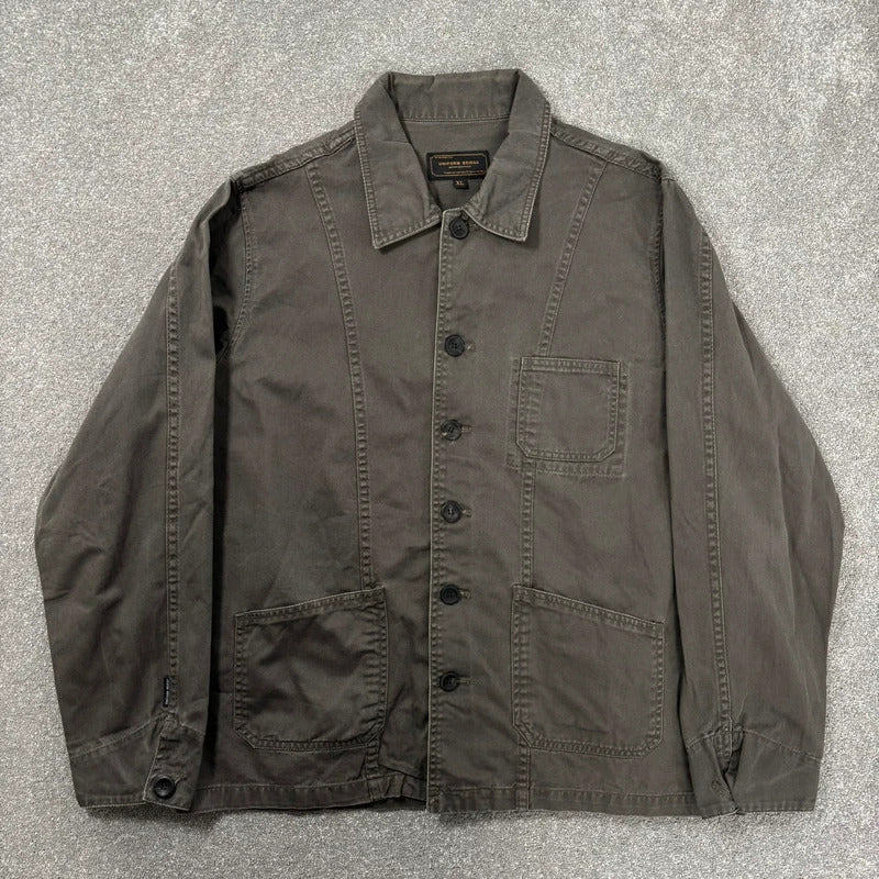 Uniform Bridge Cotton Chore Shirt Grey L