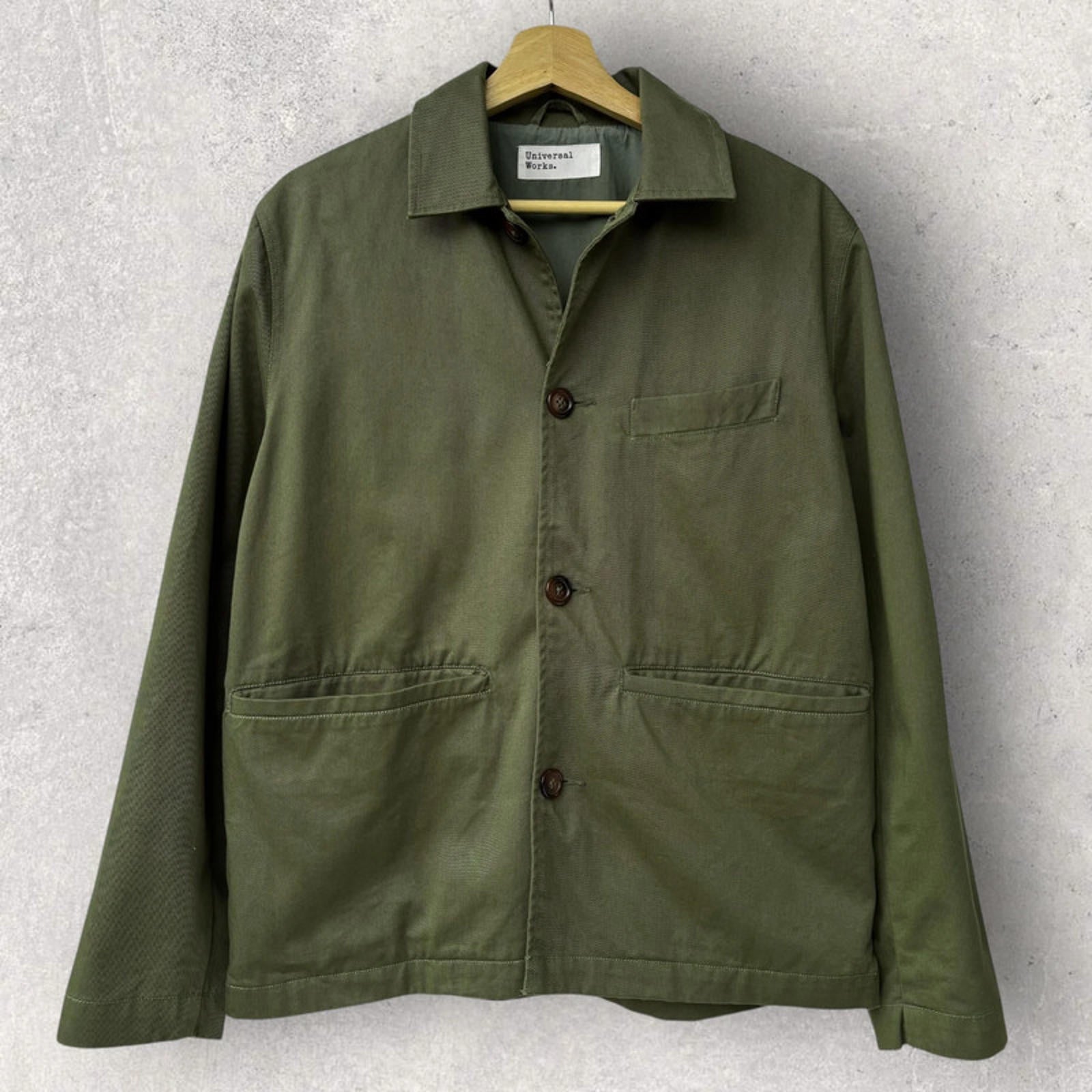 Universal Works Cotton Bakers Utility Jacket Olive Size M