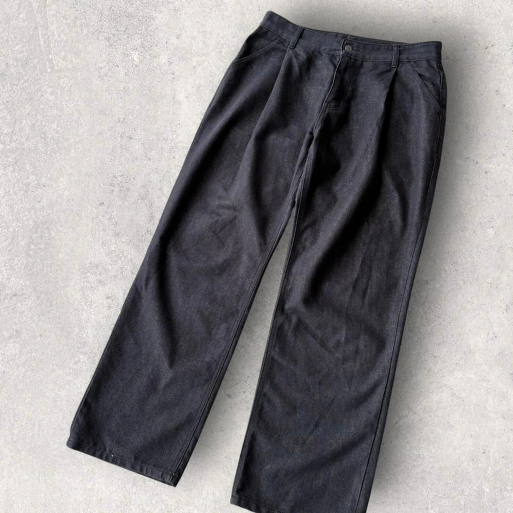 Uniform Bridge Pleated Baggy Jeans Grey L