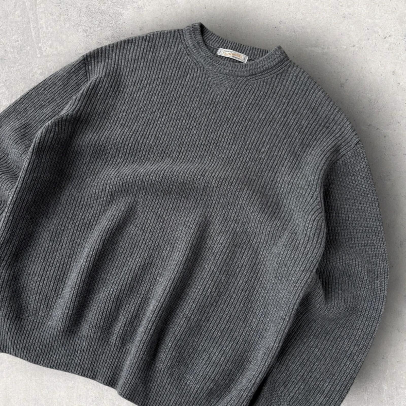 Frizmworks Patch Round Pullover Knit Grey L