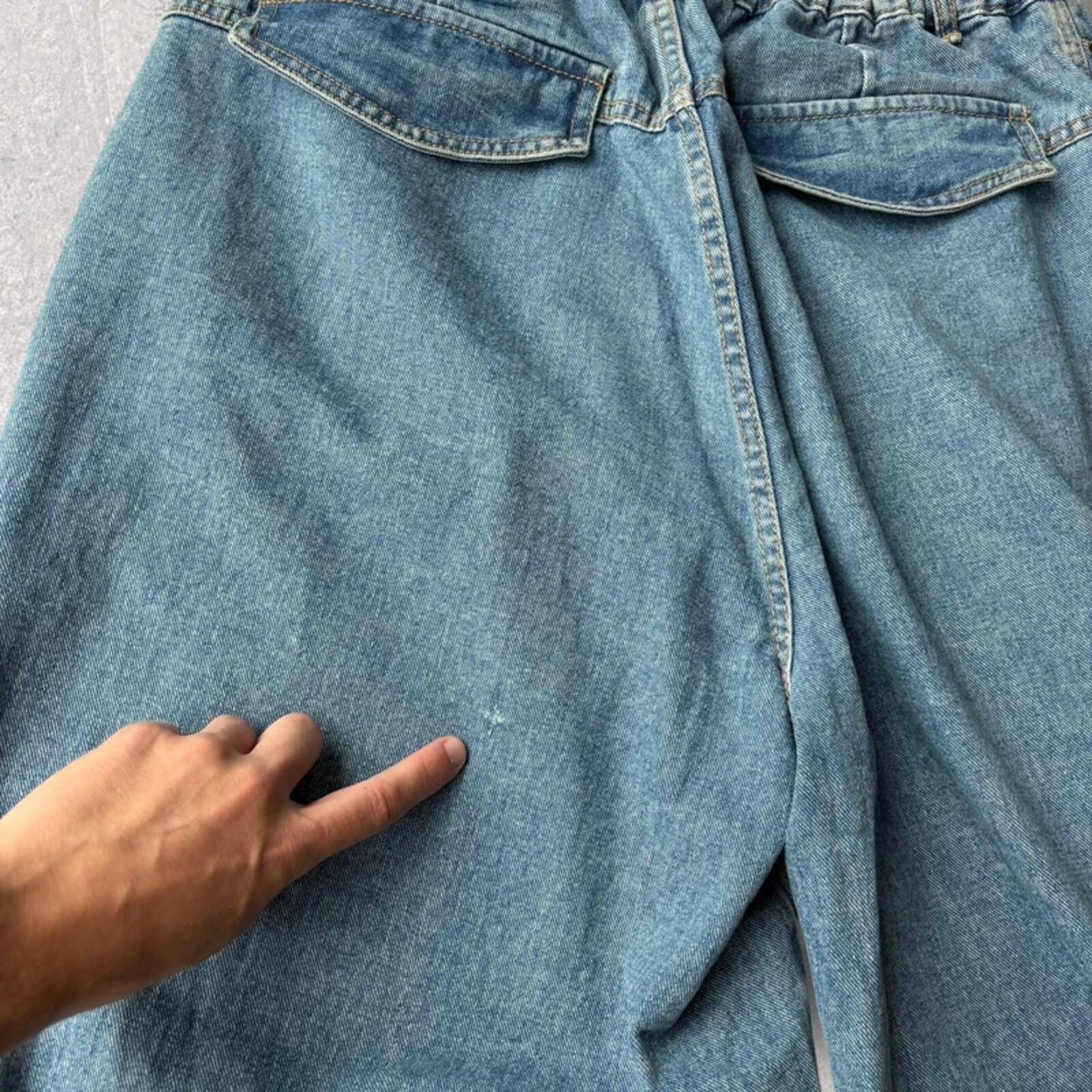 Anglan Ultra Baggy Wide Jean Light Blue L