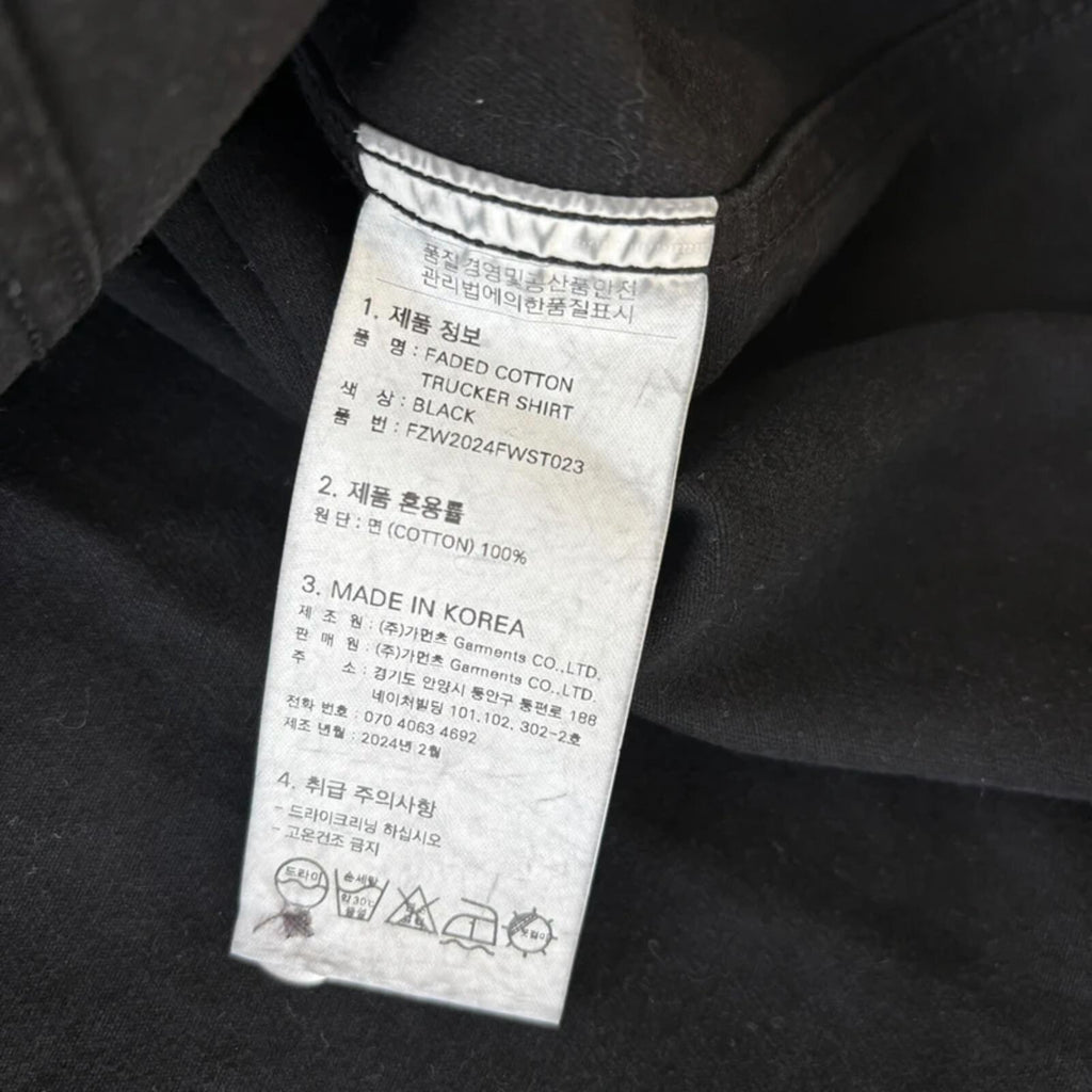 Frizmworks Faded Cotton Trucker Shirt Black L