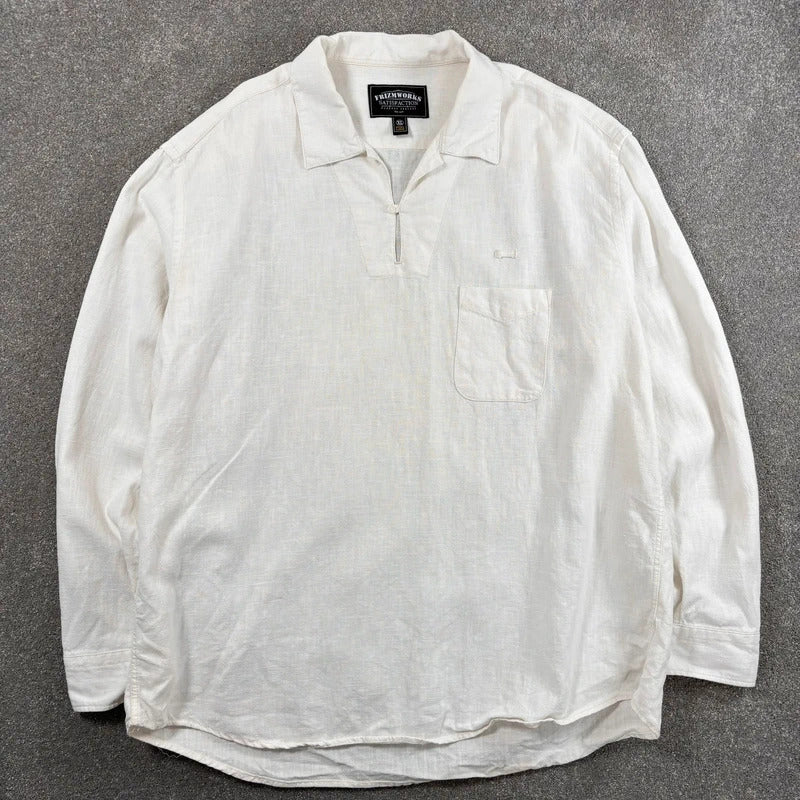 Frizmworks Linen Pullover Shirt Oatmeal XL