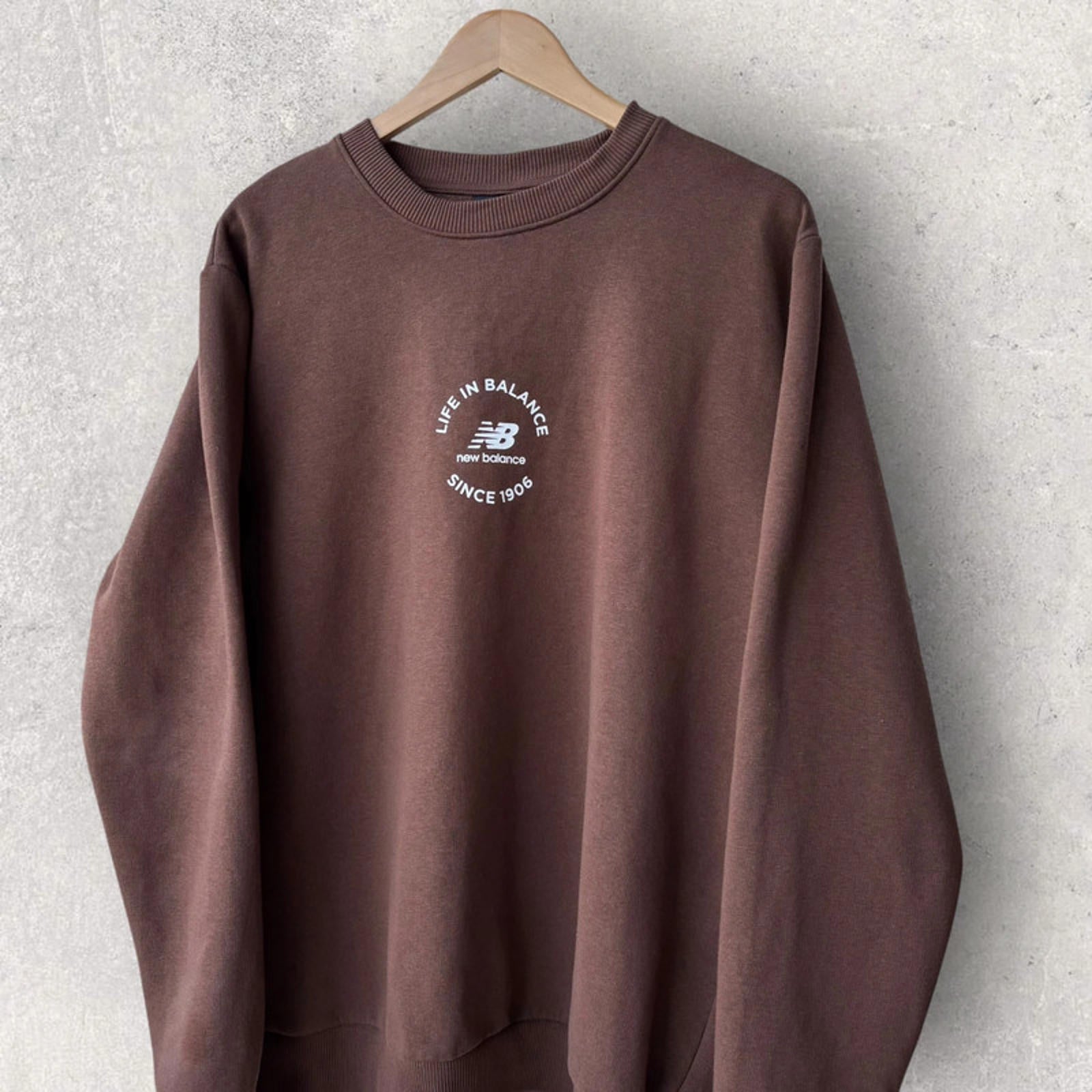 New Balance Centre Balance Sweatshirt Brown Size M