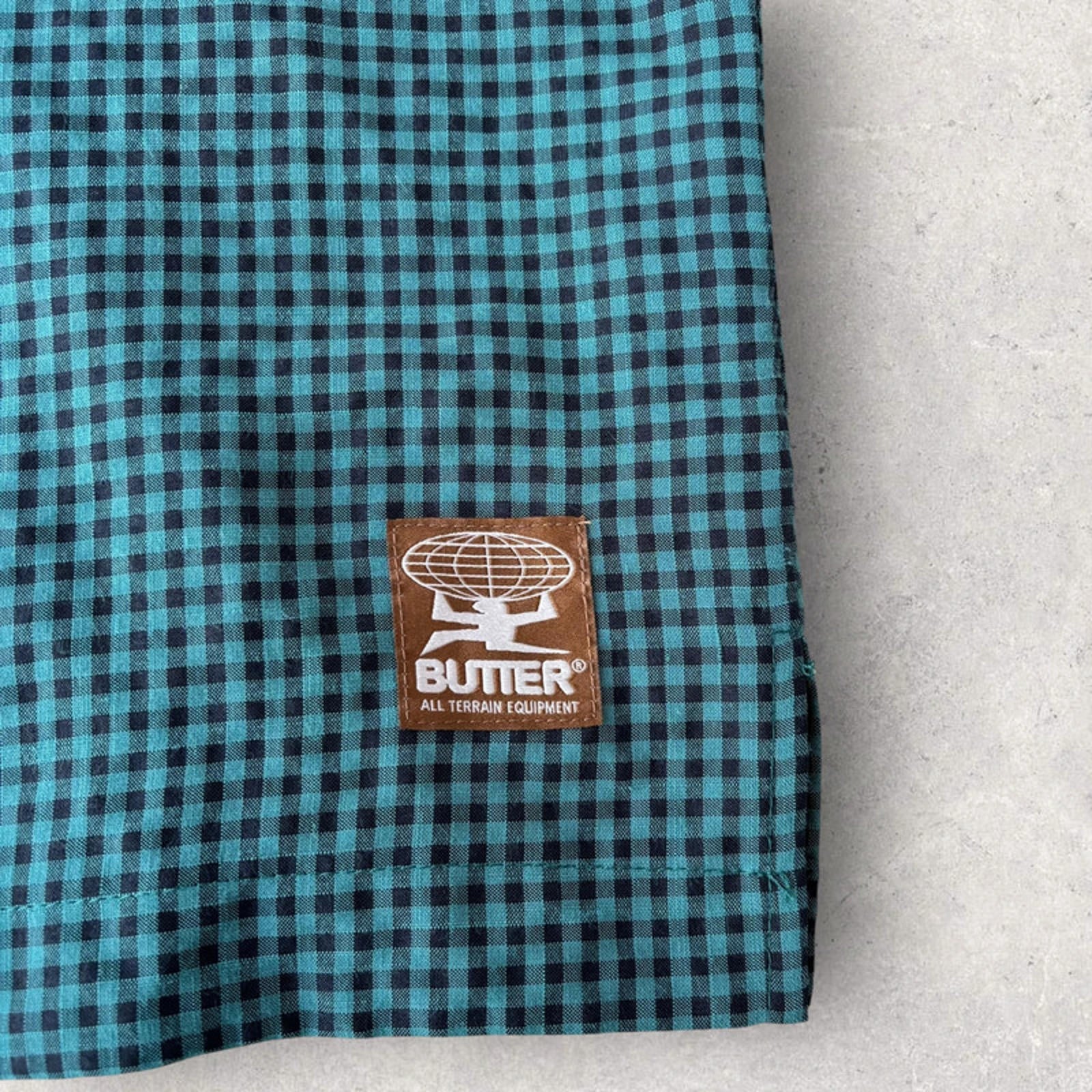 Butter Goods Gingham SS Check Shirt Pine Size L (BNWT)