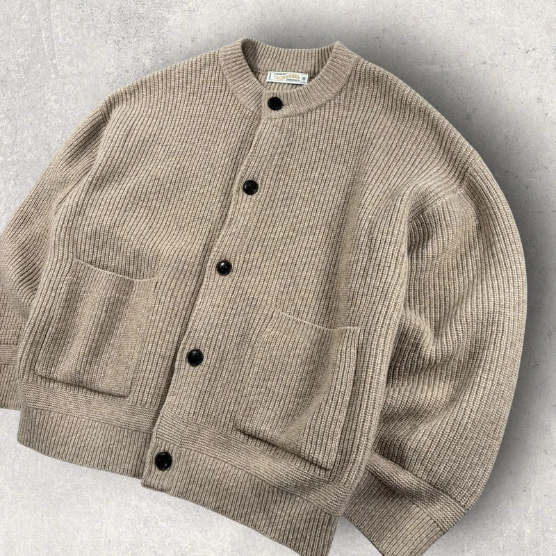 Frizmworks Heavy Wool Cardigan Oatmeal M