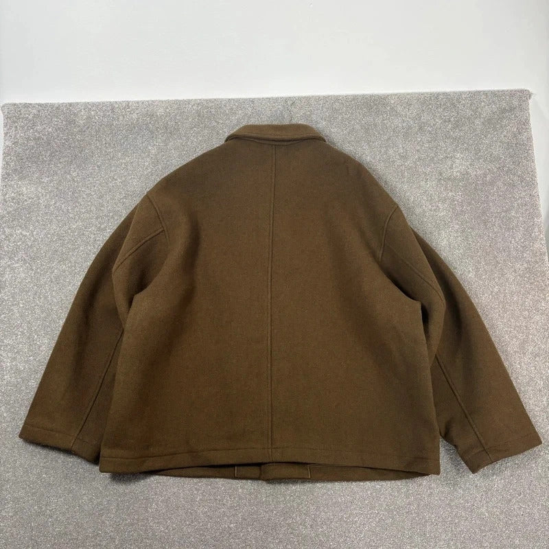 Covernat Oversized Wool Jacket Khaki L