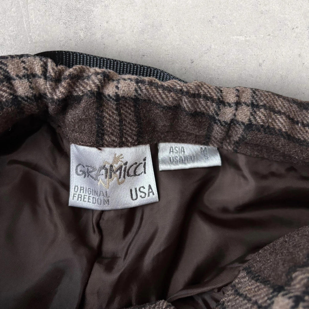 Gramicci Check Brown Trousers Japan import S