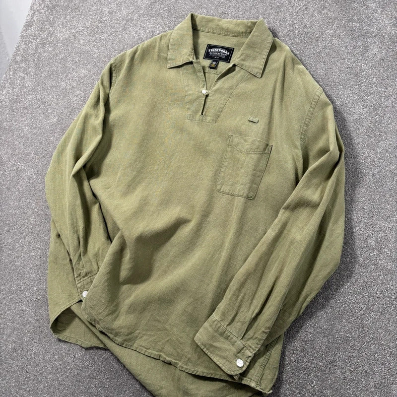 Frizmworks Linen Pullover Shirt Olive XL