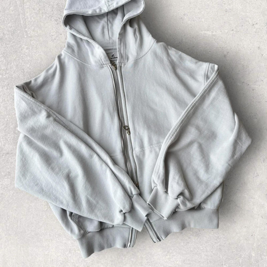 Scuffers Steel Grey Zipper Hoodie L