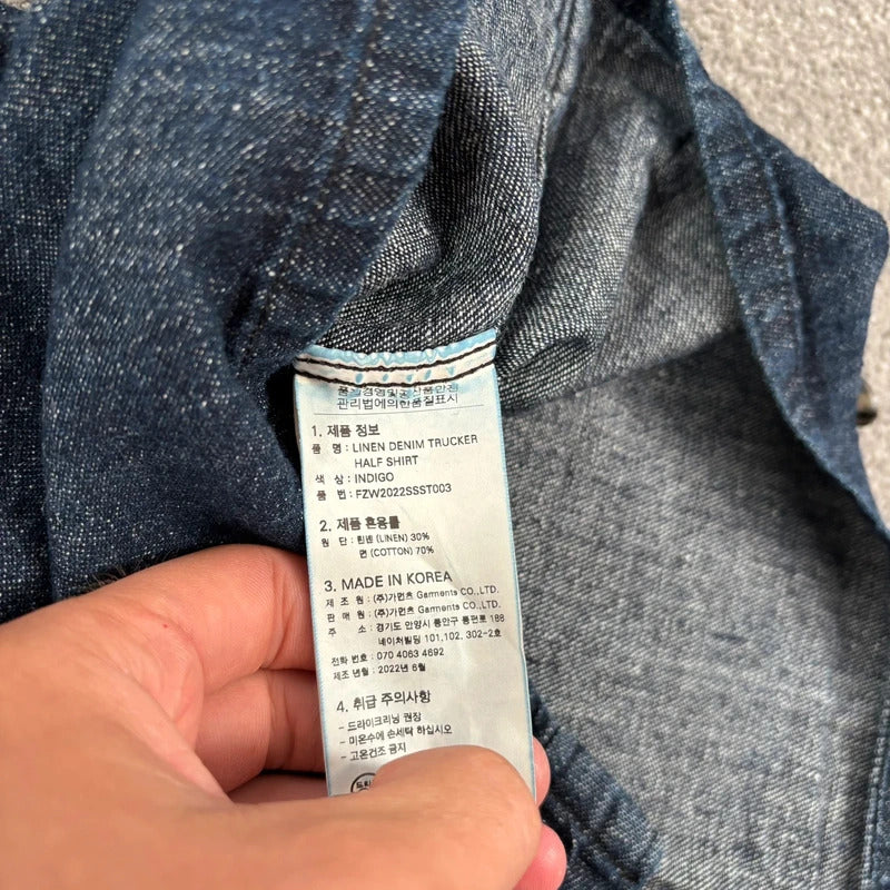 Frizmworks Linen Trucker Half Shirt Indigo XL