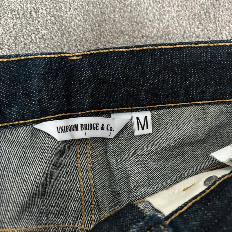 Uniform Bridge Raw Denim Straight Jean Indigo M